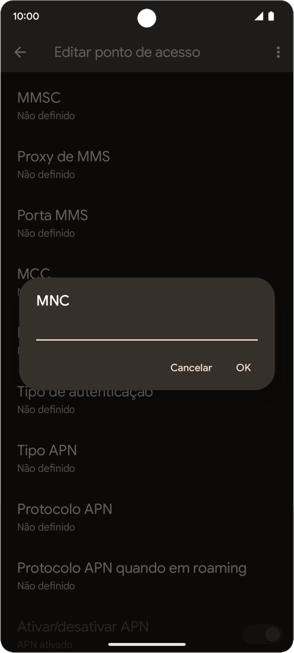 Introduza 01 e prima OK.