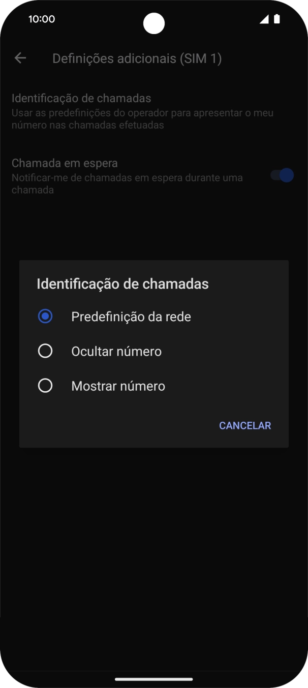 Prima Mostrar número para ativar a visualização do seu número.