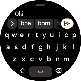 Escreva a mensagem pretendida e prima o ícone de enviar.