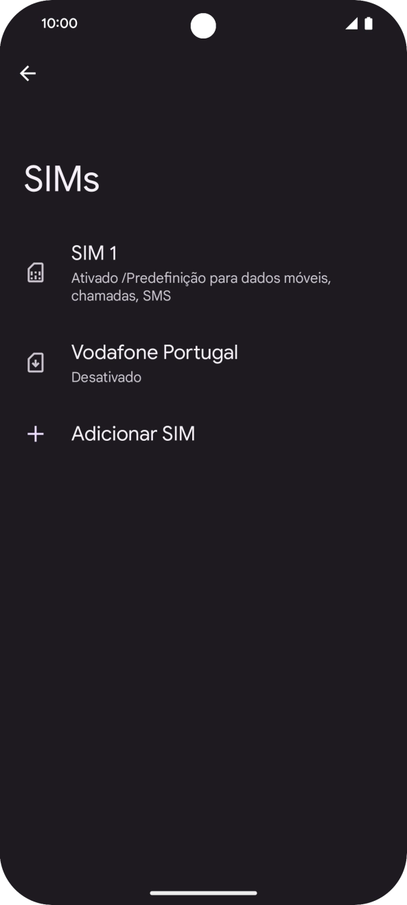 Prima o plano pretendido.