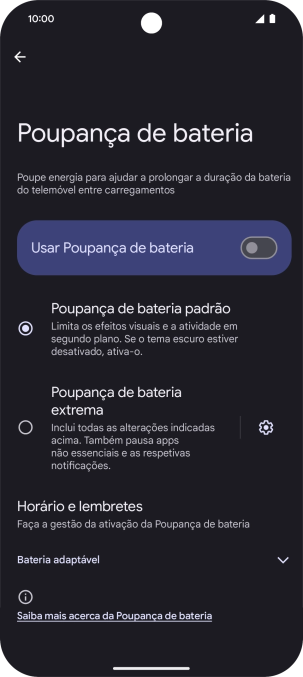Prima o campo junto à definição pretendida.