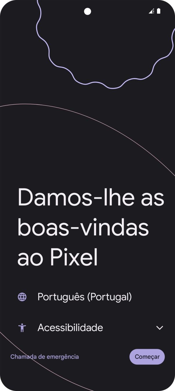 Prima o campo junto ao ícone de idioma.