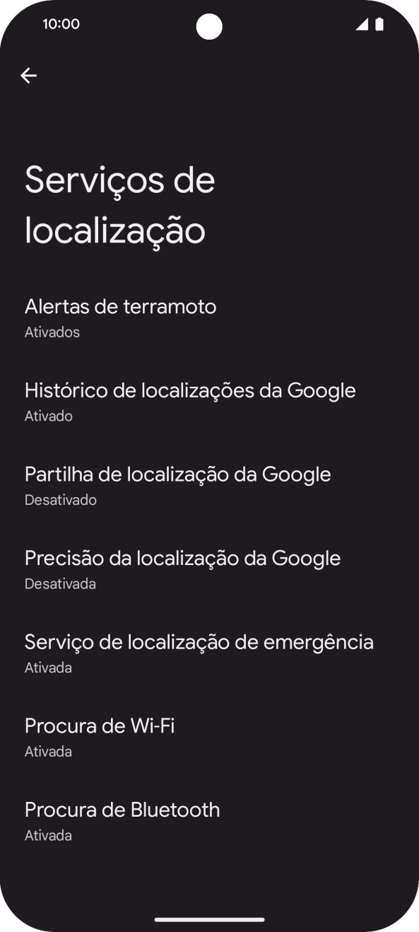 Prima Precisão da localização da Google.