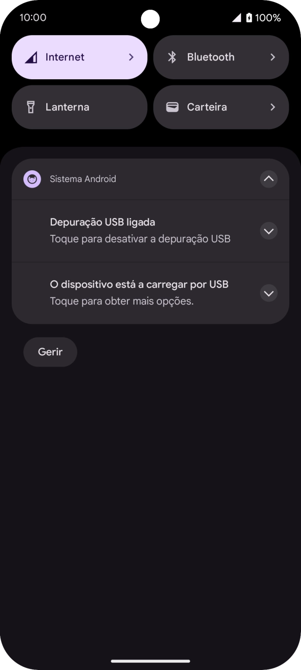 Prima Toque para obter mais opções..
