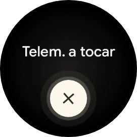 Prima o ícone para terminar quando tiver encontrado o seu telefone.