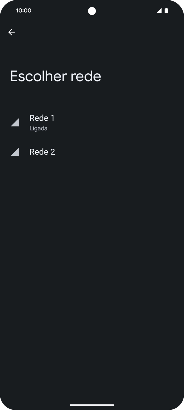 Prima a seta para a esquerda.