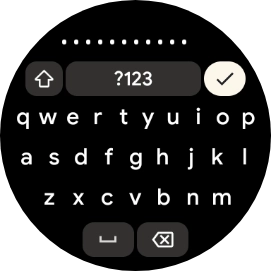 Introduza a password da rede Wi-Fi e prima o ícone para aceitar.