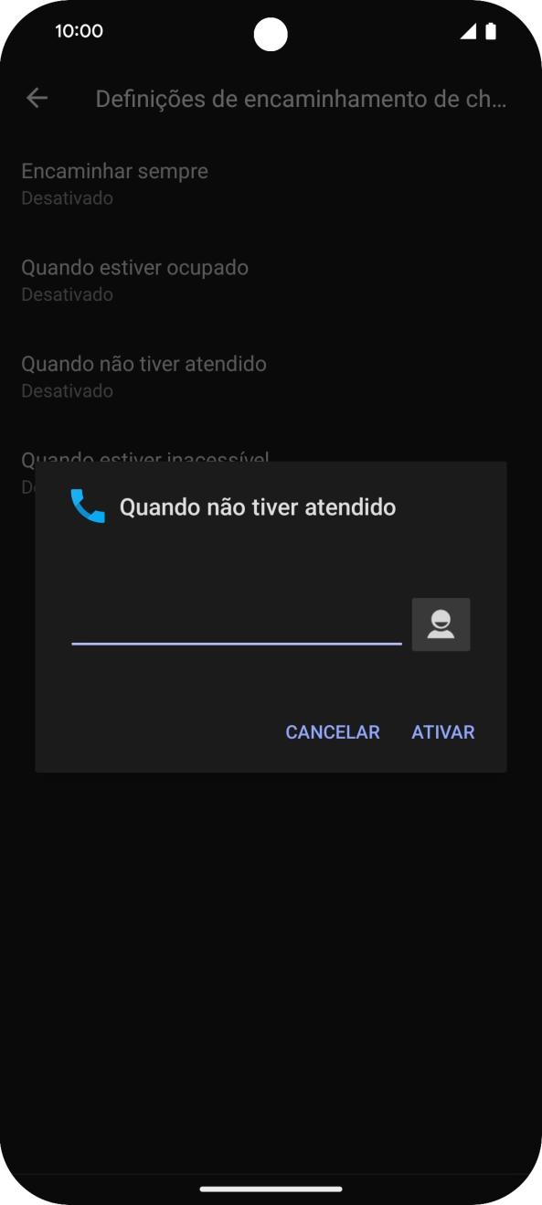 Introduza 123 e prima ATIVAR.