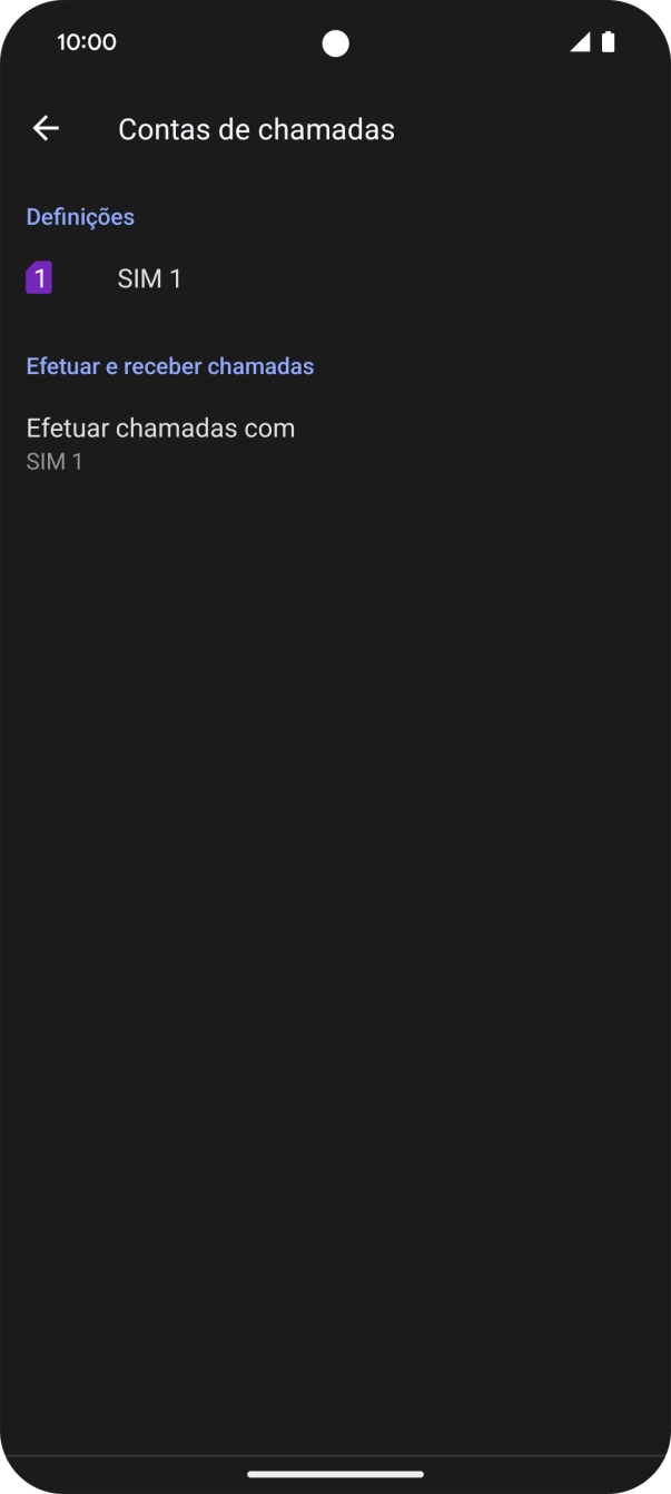 Prima o nome do cartão SIM.