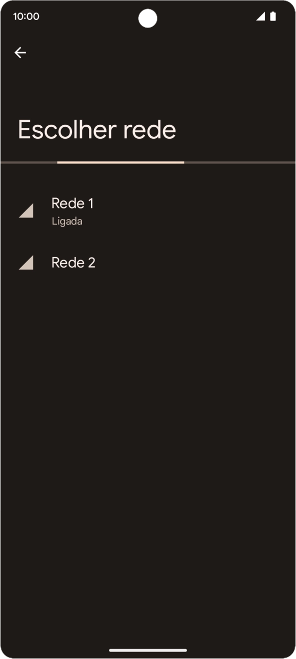 Prima a rede pretendida.