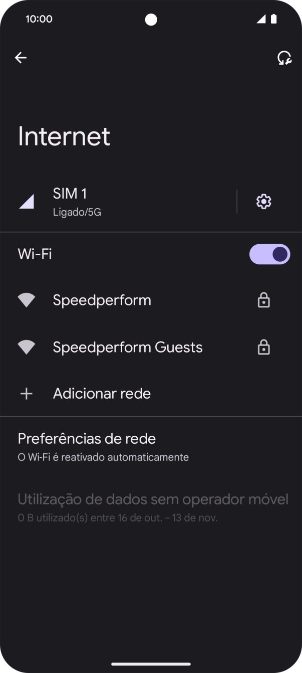 Prima a rede Wi-Fi pretendida.