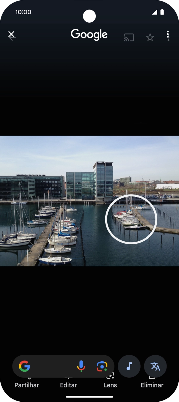 Desenhe um círculo em volta do objeto pretendido na imagem e utilize os resultados da pesquisa.