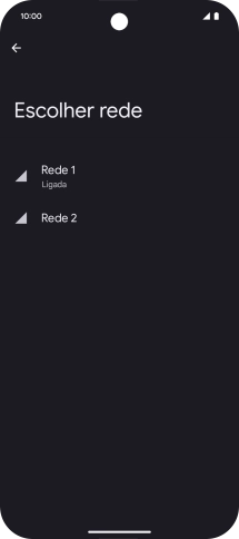 Prima a rede pretendida.