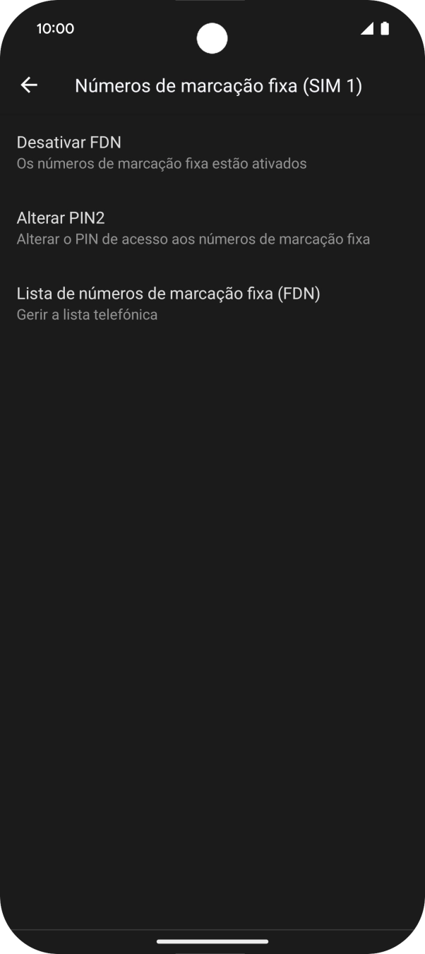 Prima Desativar FDN.