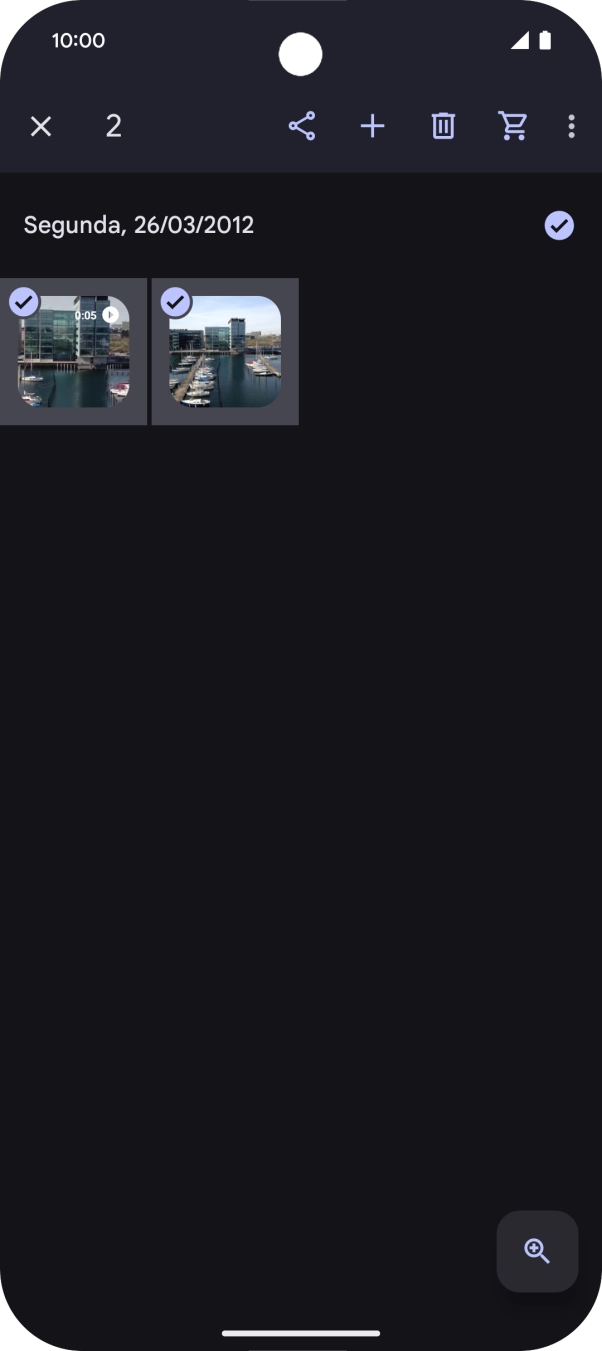 Prima o ícone para partilhar.