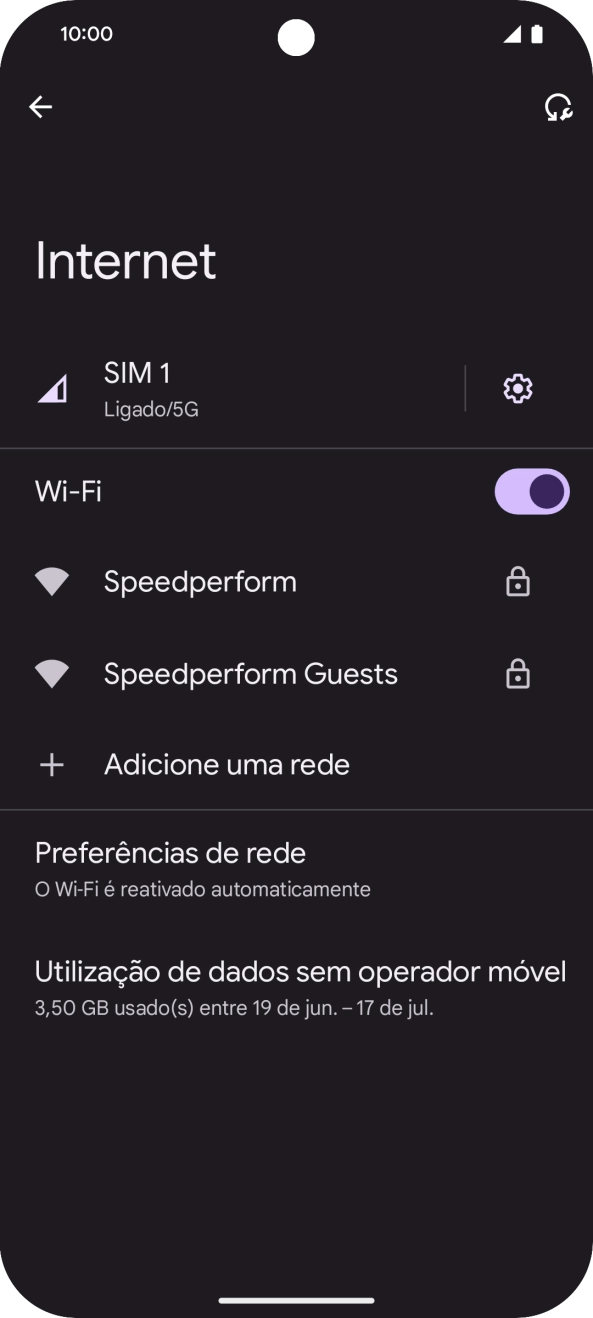 Prima a rede Wi-Fi pretendida.