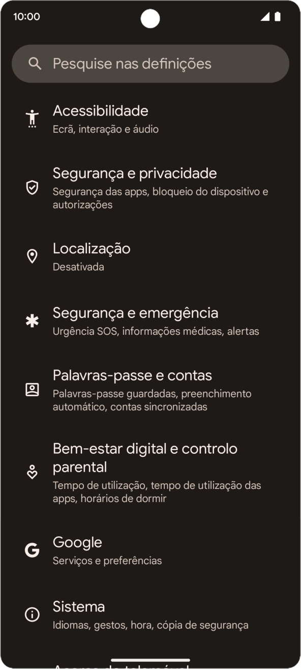 Prima Palavras-passe e contas.