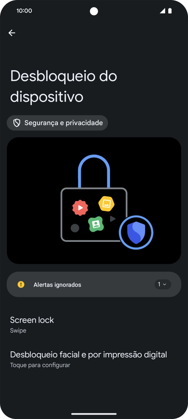 Prima Desbloqueio facial e por impressão digital.