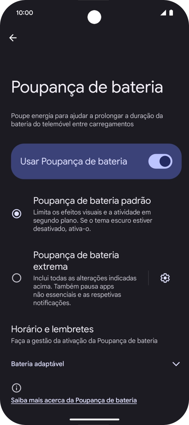 Para voltar ao ecrã inicial, deslize o dedo de baixo para cima a partir da base do ecrã.