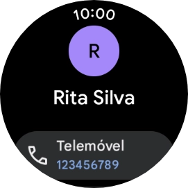 Prima o número de telefone pretendido.