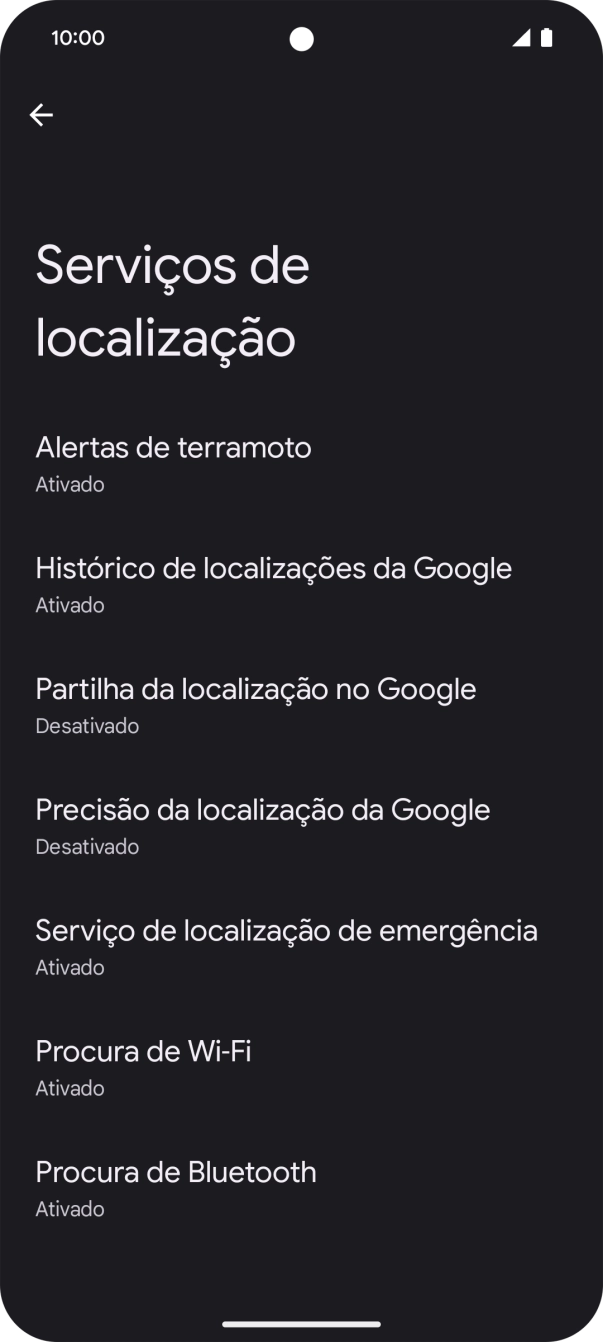 Prima Precisão da localização da Google.