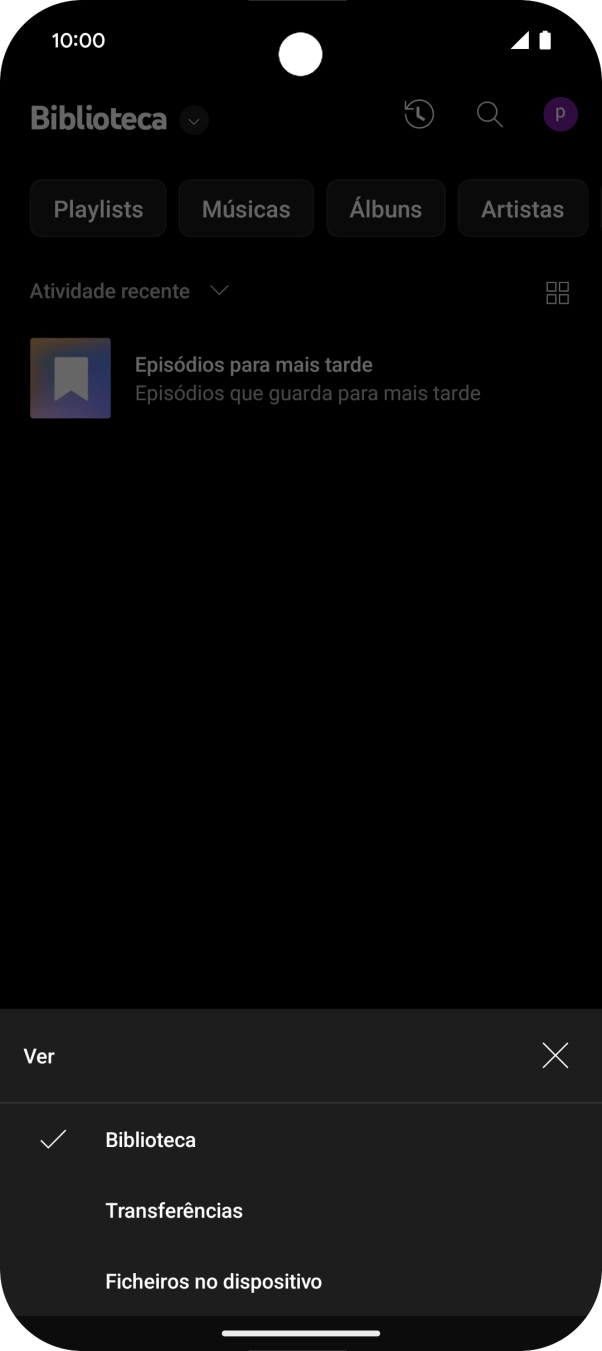 Prima a categoria pretendida e dirija-se ao ficheiro de música pretendido.