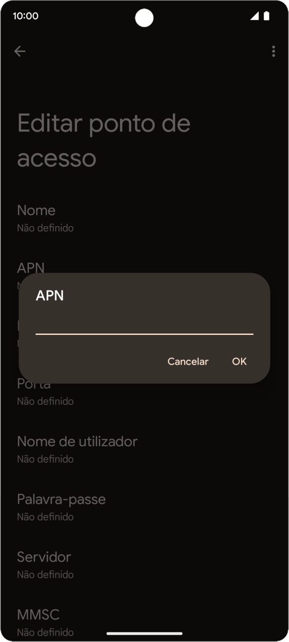 Introduza net2.vodafone.pt e prima OK.