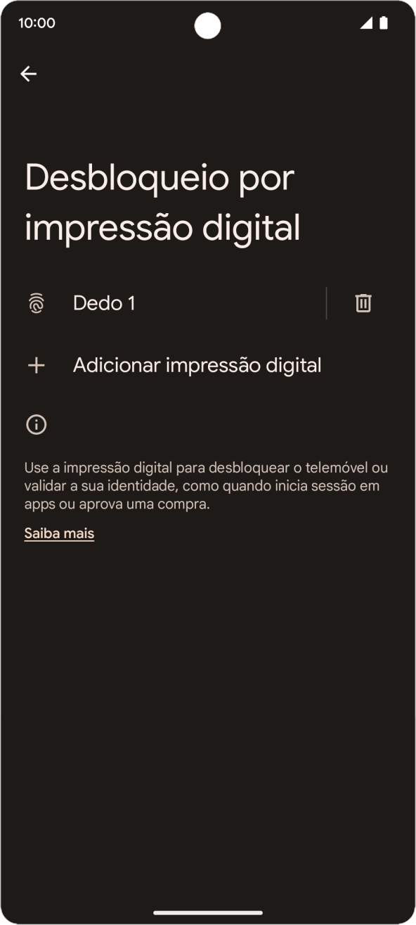 Prima a seta para a esquerda.