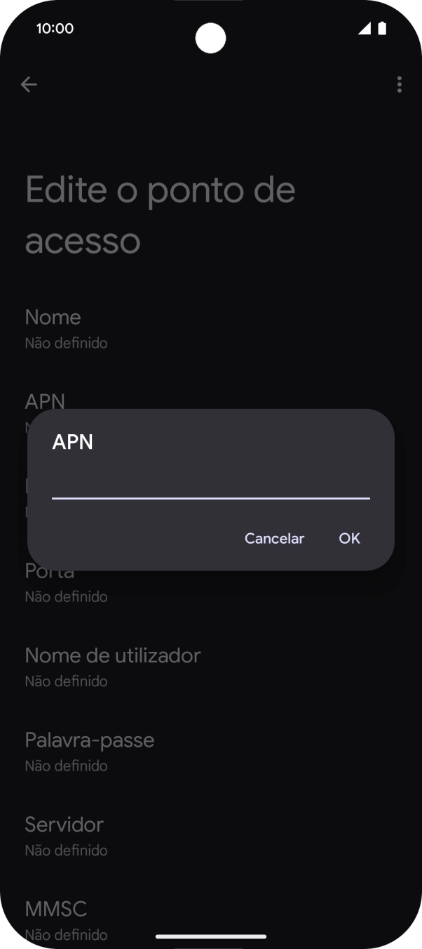 Introduza net2.vodafone.pt e prima OK.