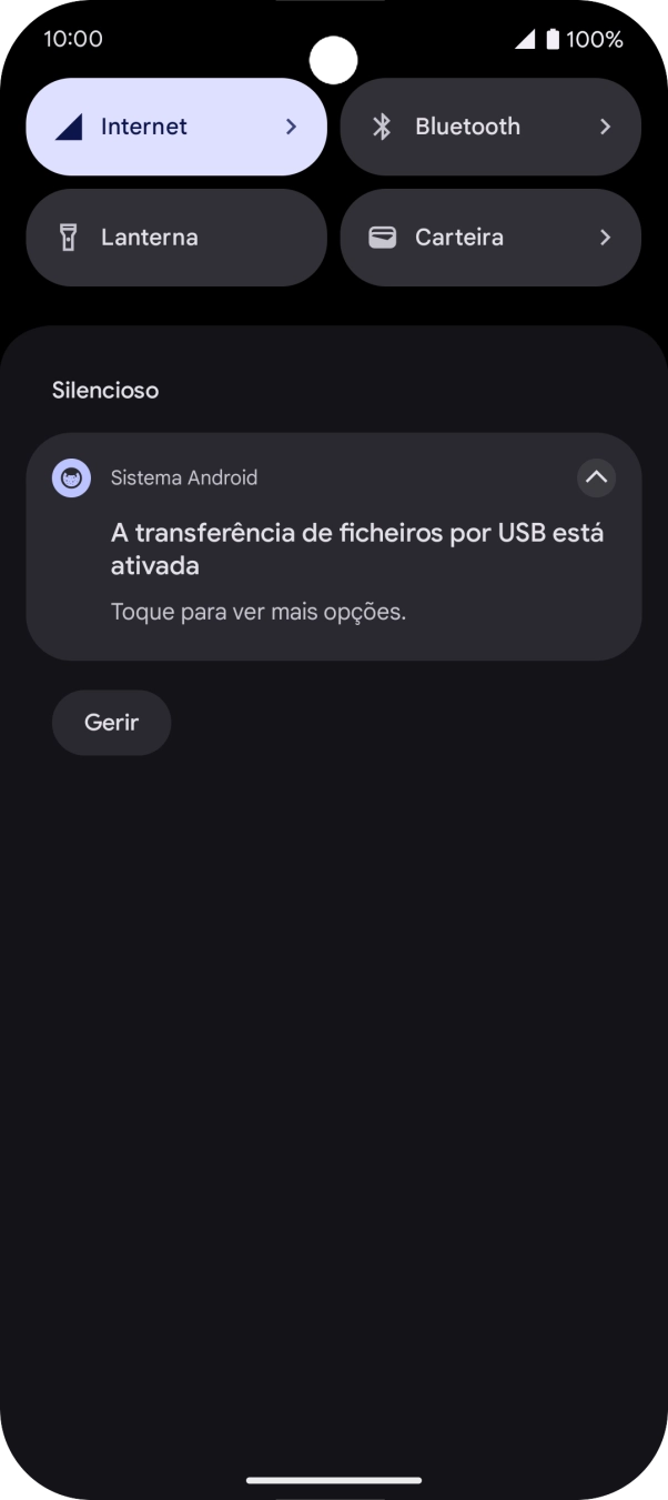 Prima Toque para obter mais opções..