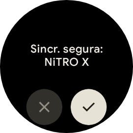 Prima o ícone para aceitar.