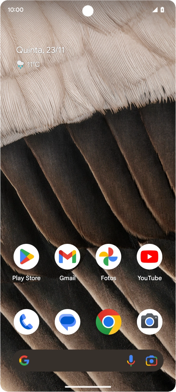 Quando o ícone de bateria em carregamento for mostrado no ecrã, a bateria está em carregamento.