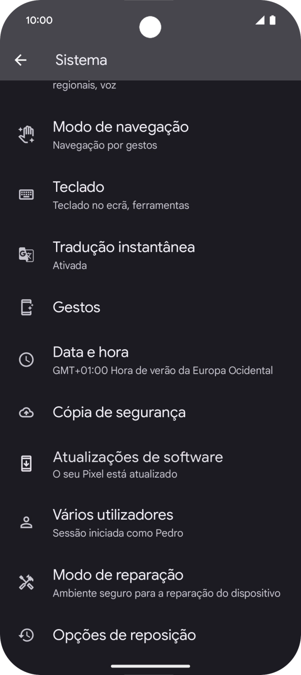 Prima Opções de reposição.