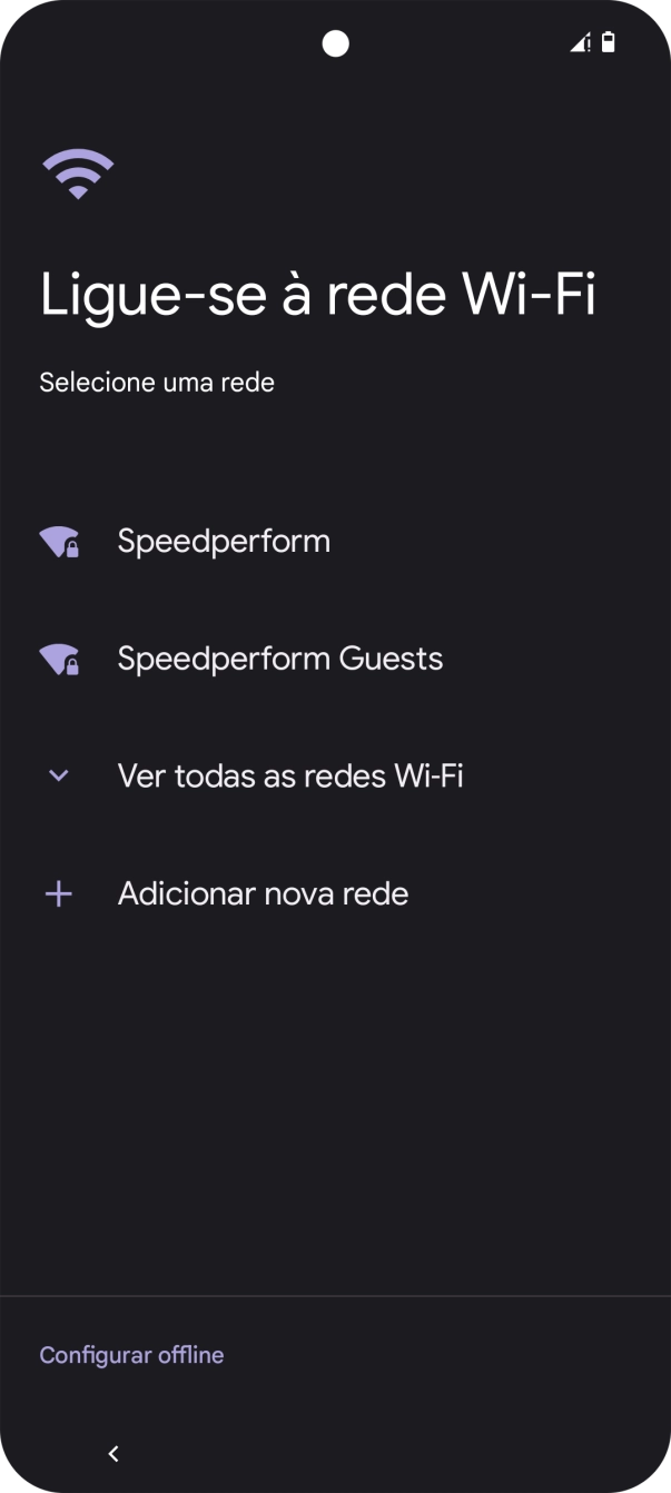 Prima a rede Wi-Fi pretendida.