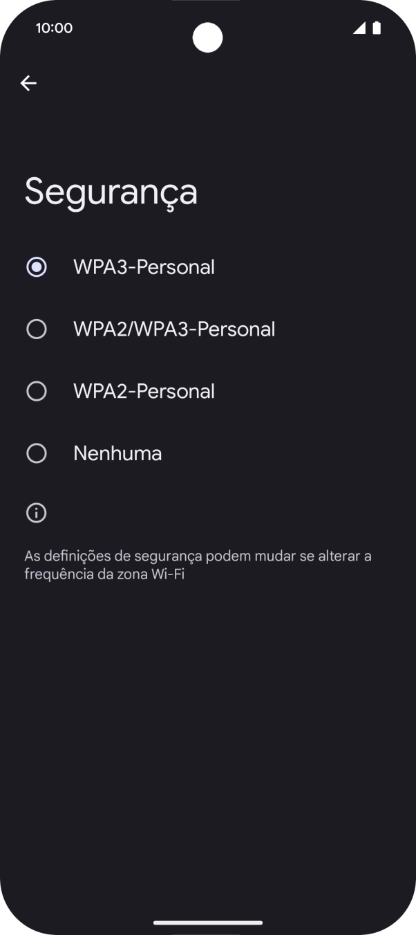 Prima a seta para a esquerda.