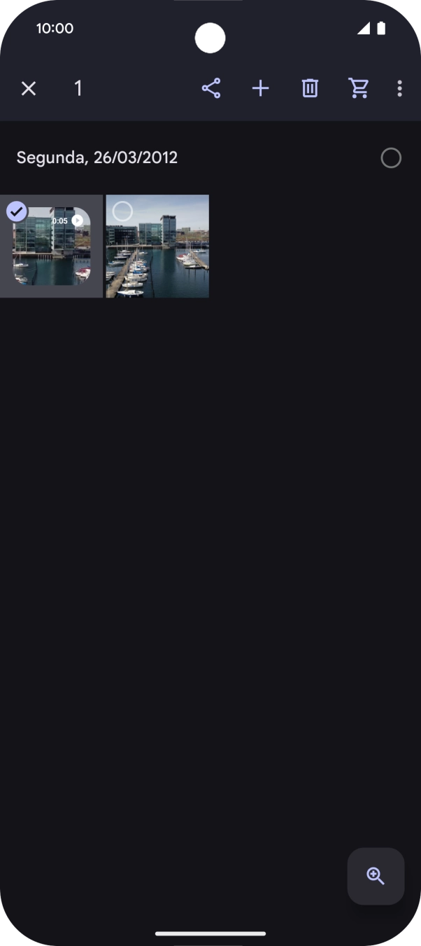 Prima as imagens ou vídeos pretendidos para os adicionar.