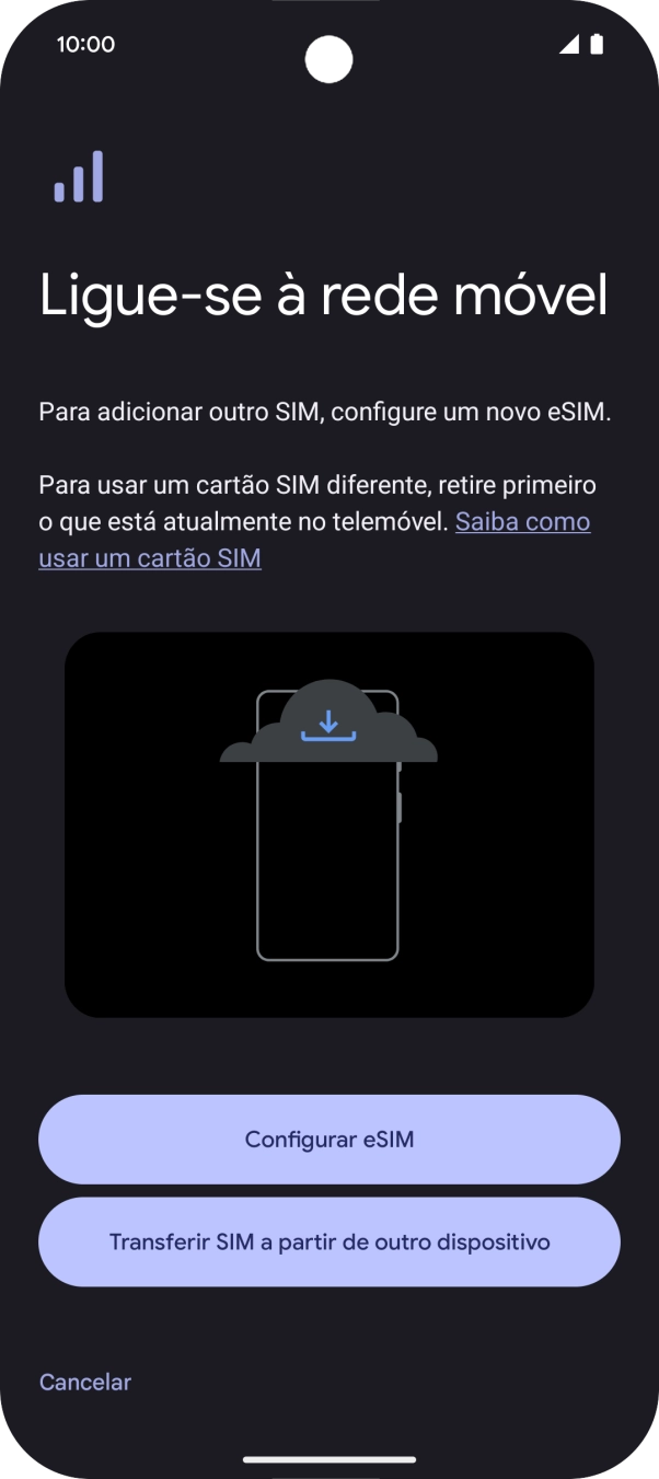 Prima Configurar eSIM.