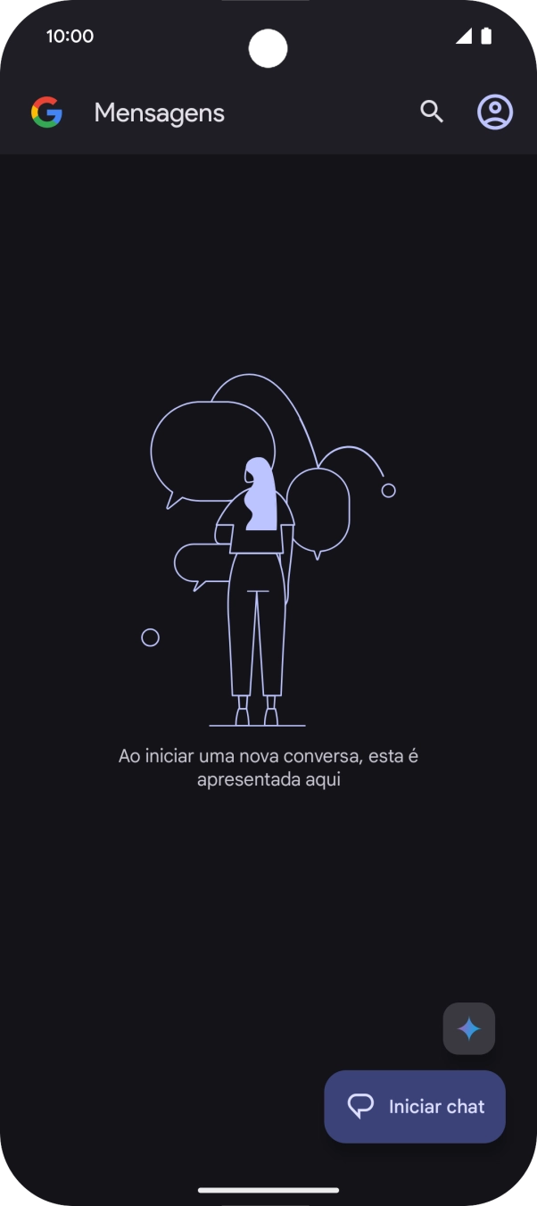 Prima o ícone de perfil.