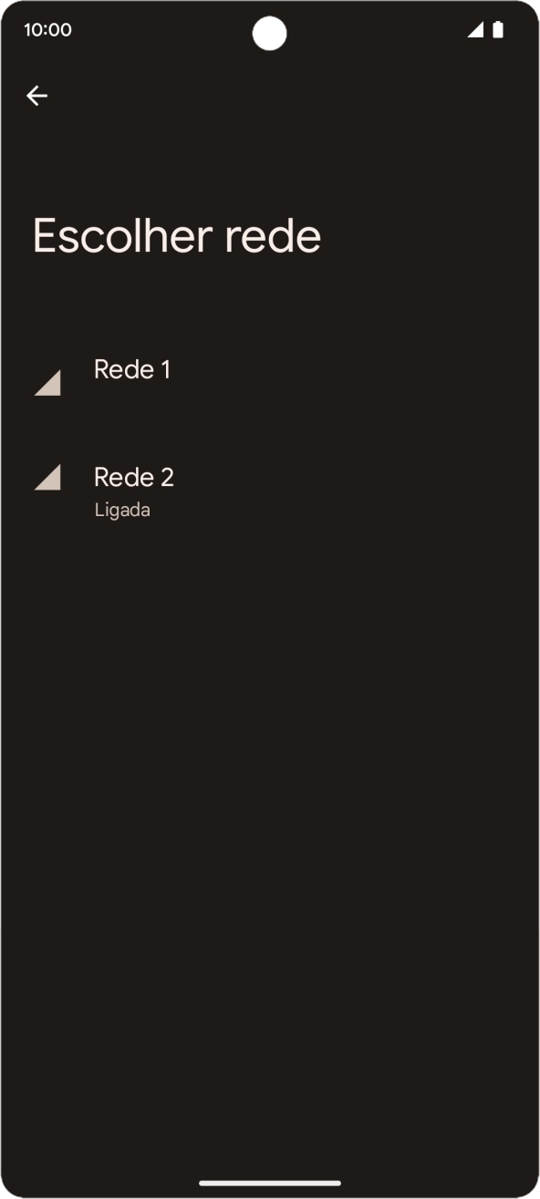 Prima a seta para a esquerda.