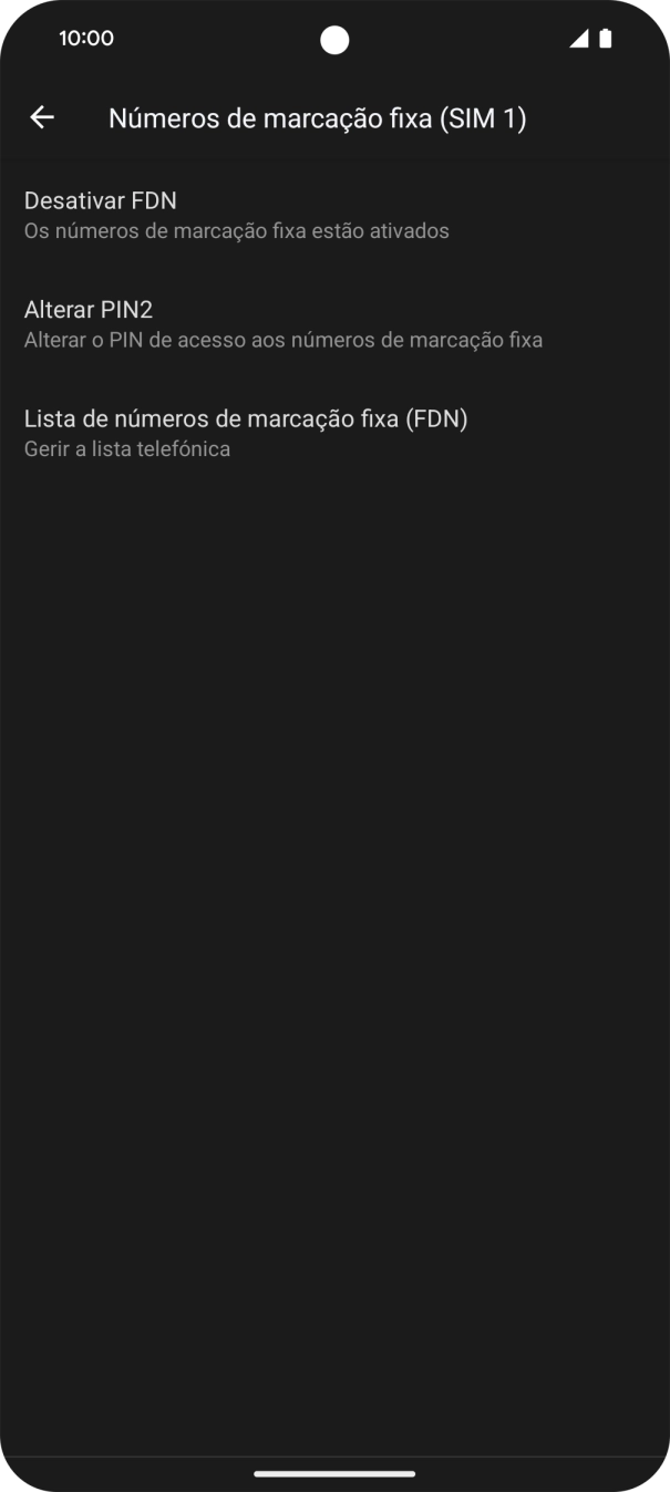 Prima Desativar FDN.