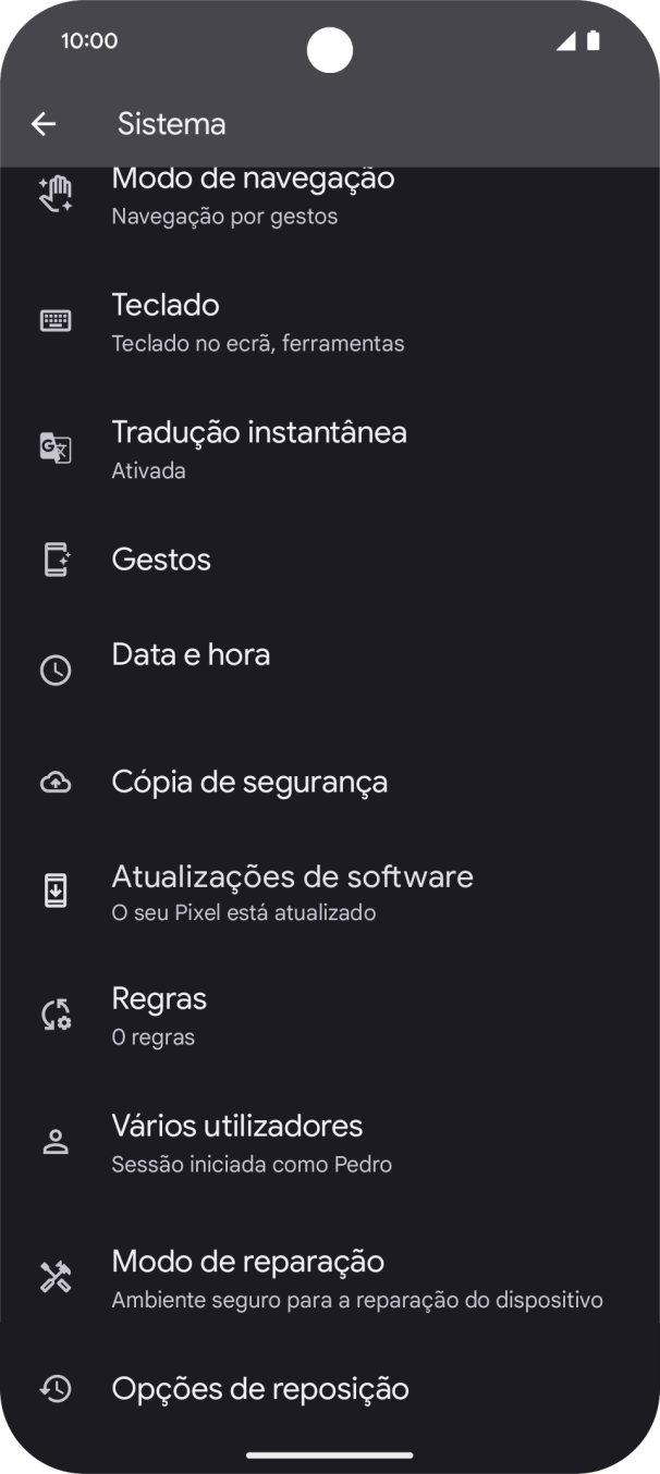 Prima Opções de reposição.
