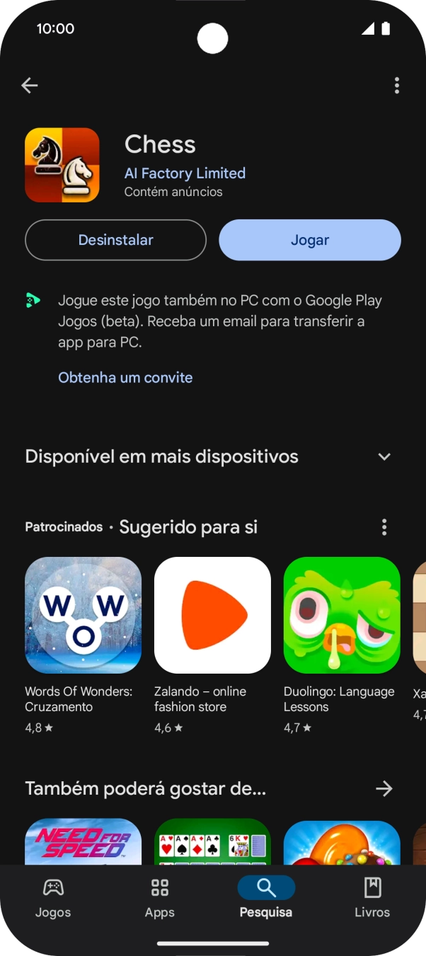 Para voltar ao ecrã inicial, deslize o dedo de baixo para cima a partir da base do ecrã.