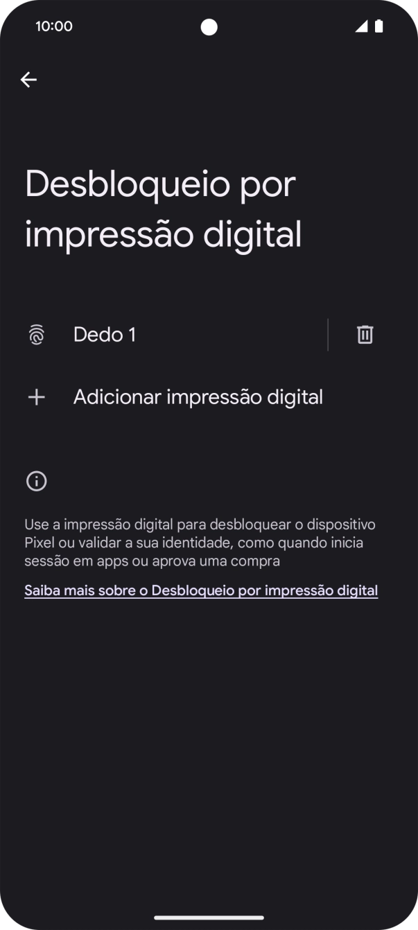 Prima a seta para a esquerda.