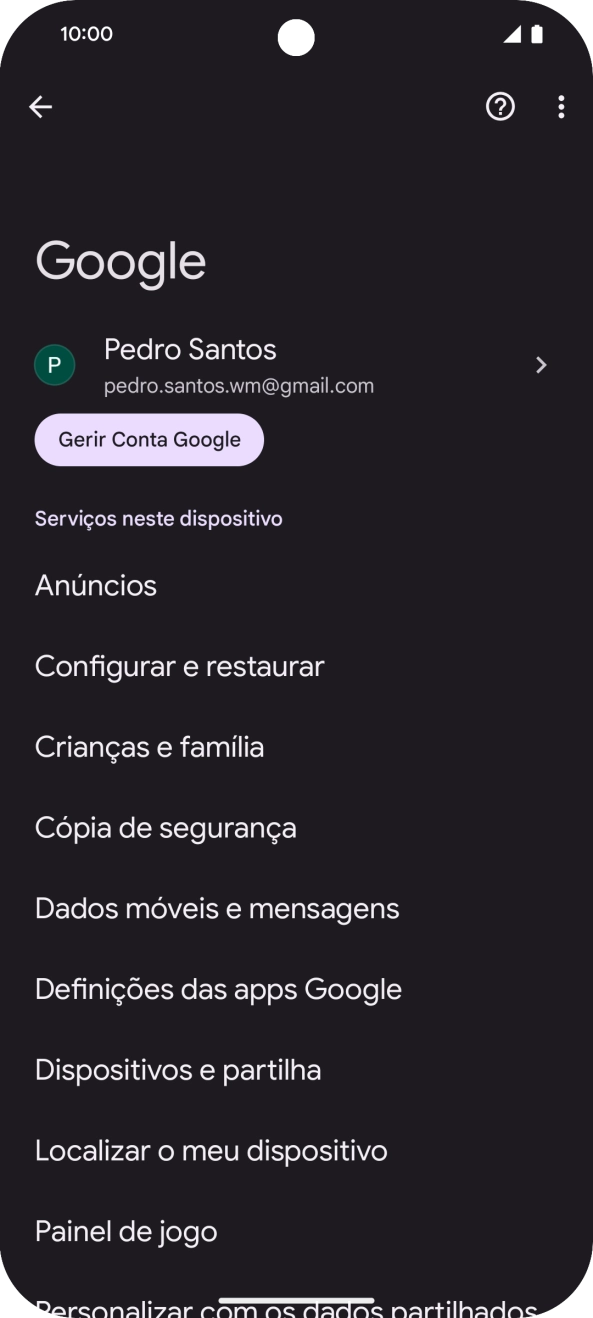 Prima Localizar o meu dispositivo.
