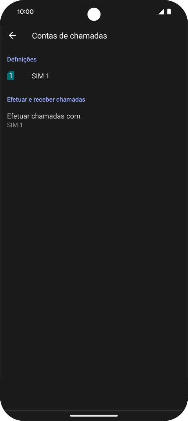 Prima o nome do cartão SIM.