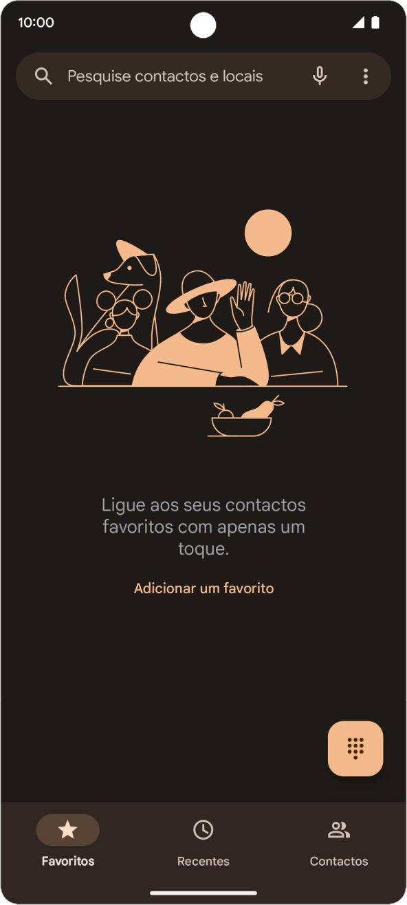 Prima o ícone de menu.