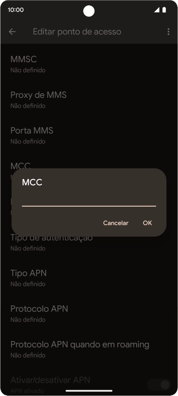 Introduza 268 e prima OK.