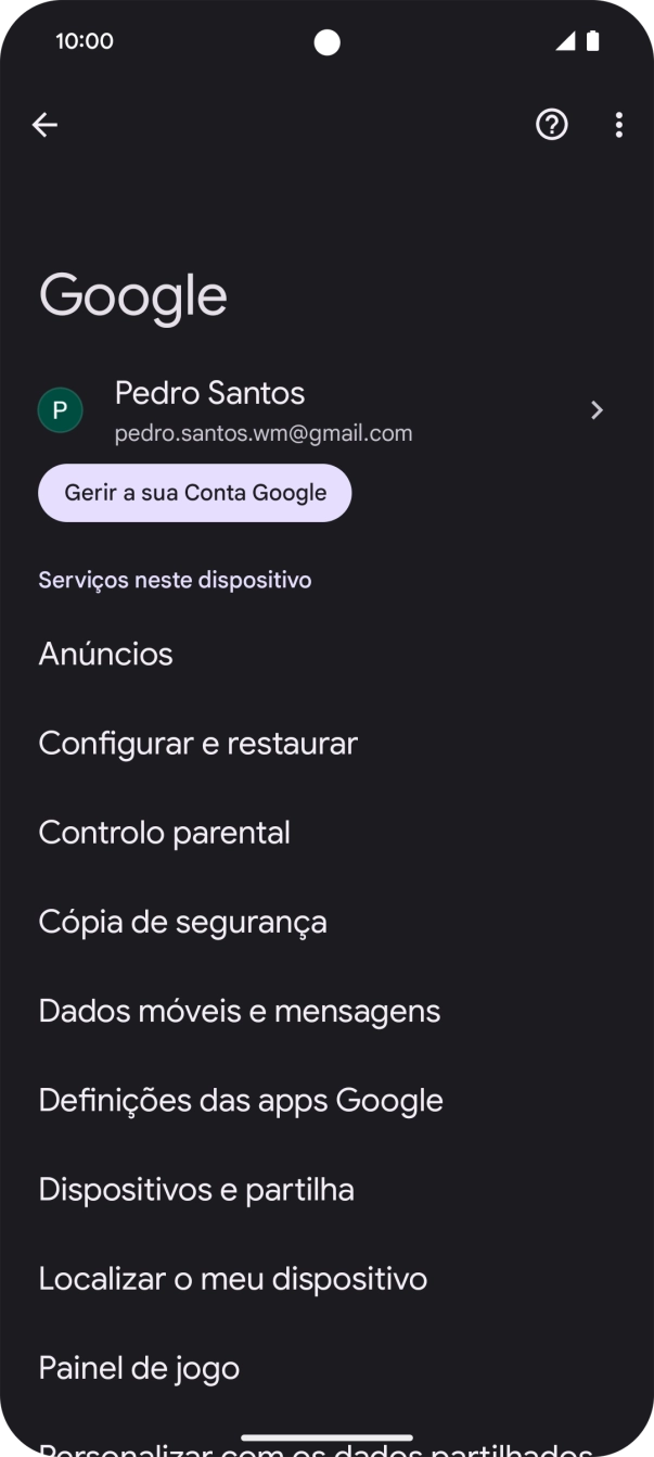 Prima Localizar o meu dispositivo.
