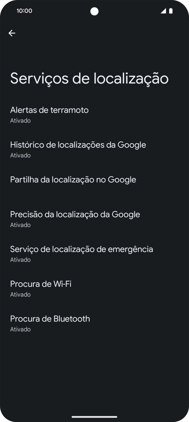 Prima Precisão da localização da Google.