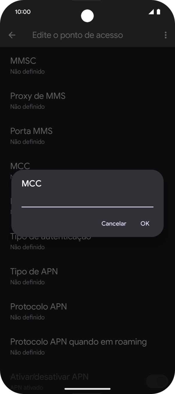 Introduza 268 e prima OK.